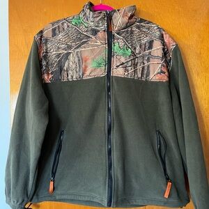 Men's Green and Camouflage Military Field Jacket
